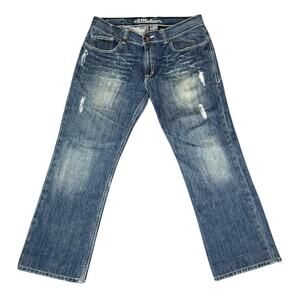 Vintage Y2k Affliction Distressed Grunge Goth Jeans Size 36x34